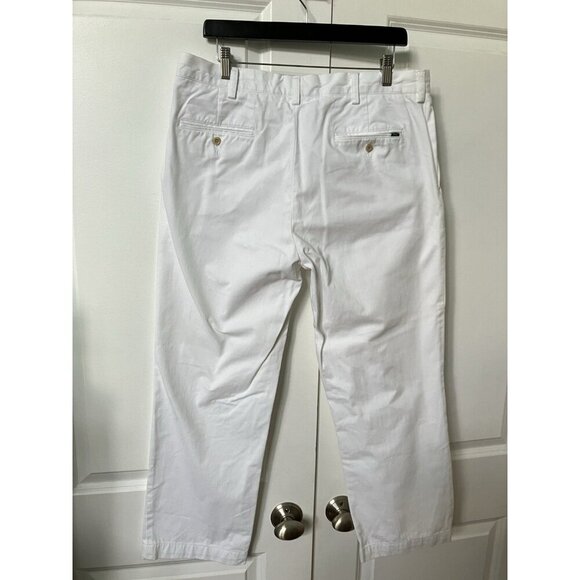 Polo Ralph Lauren Pants Mens 35 White Chino Trousers Flat Front Classic Fit - Picture 2 of 13